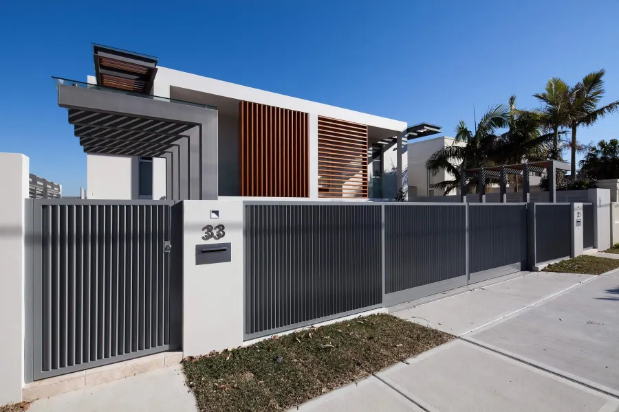 Modern residential fence and gate design