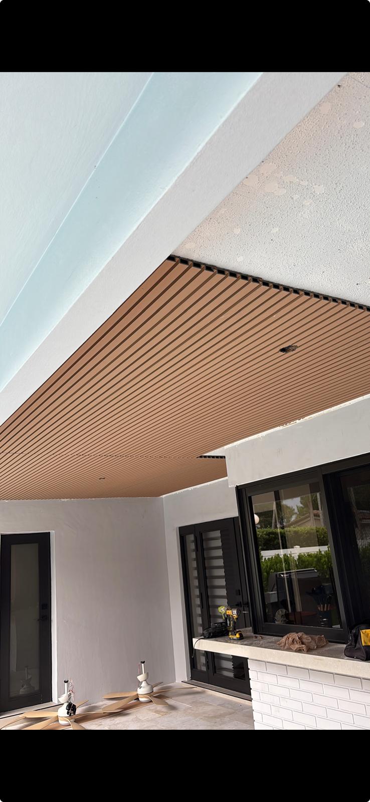 First day of custom cladding installation in Hollywood Florida