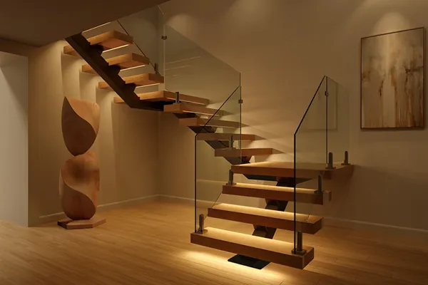 Custom floating stair systems